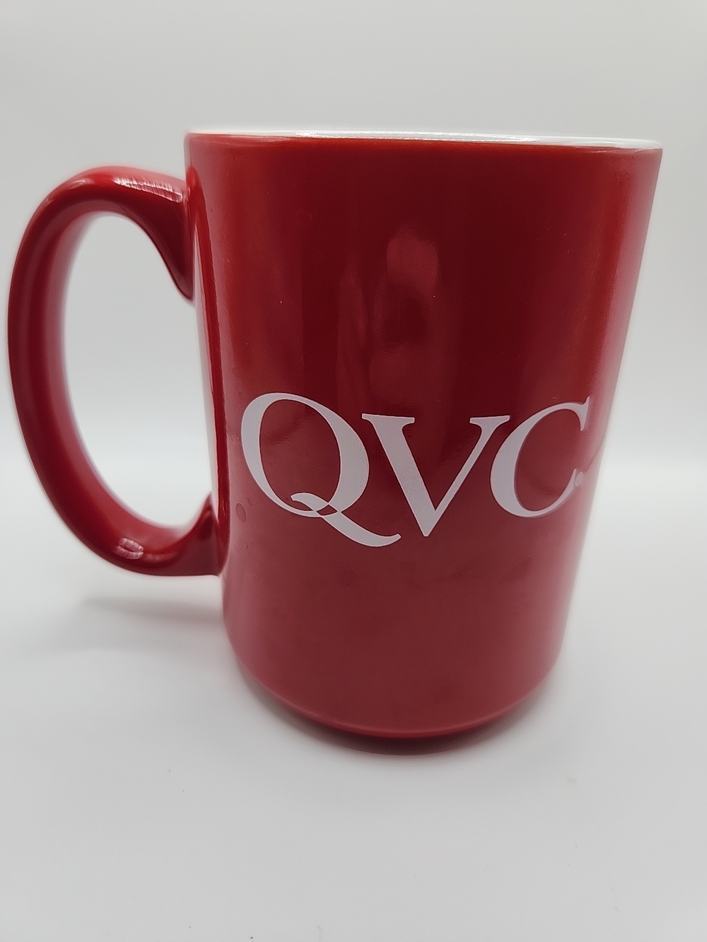 QVC Red Logo Ceramic Coffee Mug